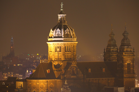 Sint Nicolaas Basiliek Amsterdam Nacht Amsterdambynight