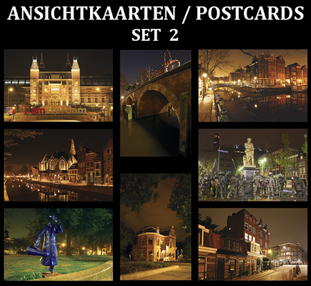 Ansichtkaarten Amsterdam nacht amsterdambynight