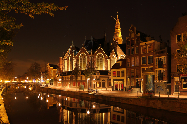 Amsterdambynight Oude Kerk Amsterdam Nacht